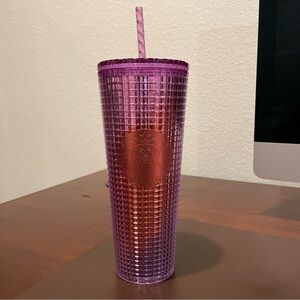 Starbucks 2021 Purple/Pink Grid Venti 24 fl. oz Tumbler